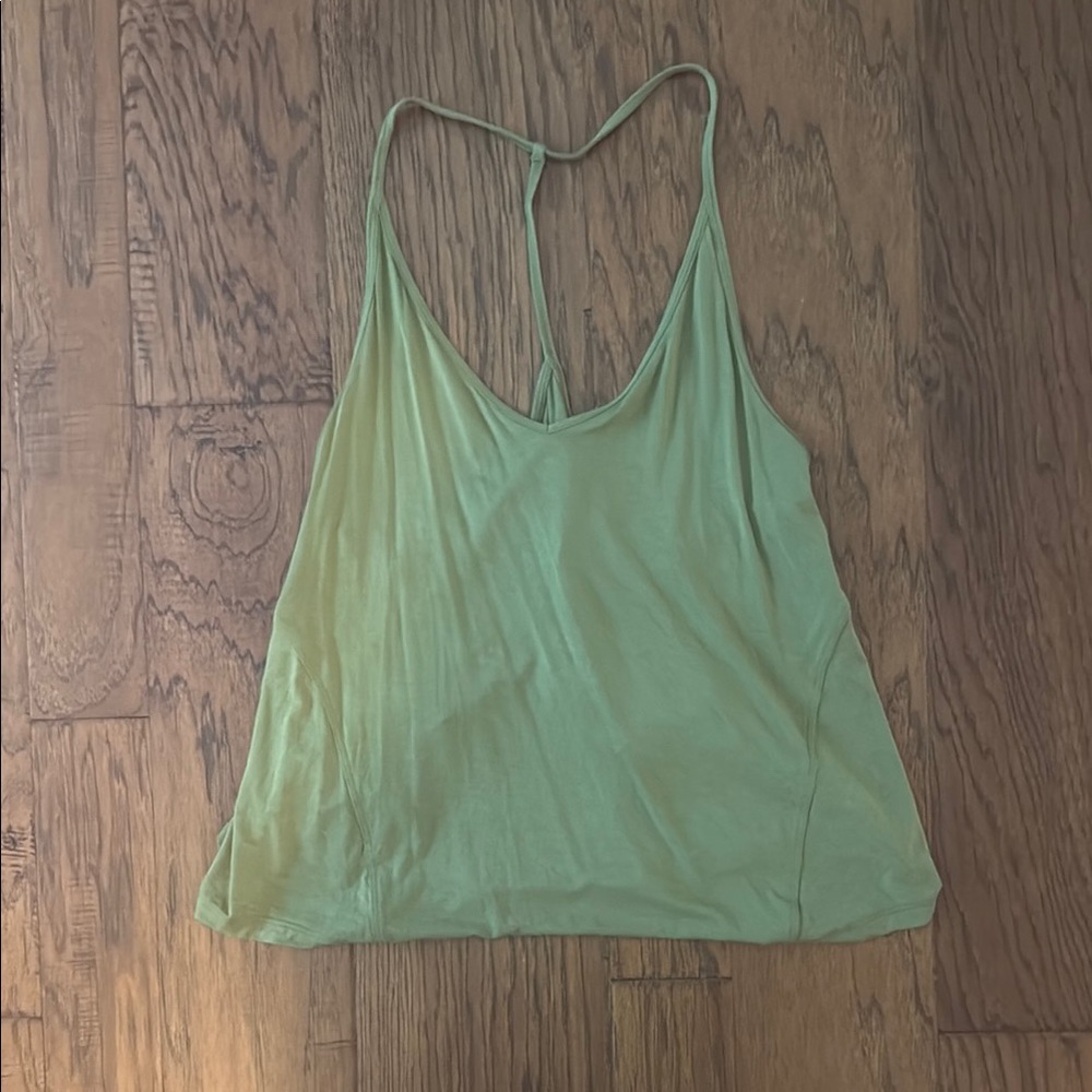 lululemon Modal silk Yoga Tank Top in Bronze Green